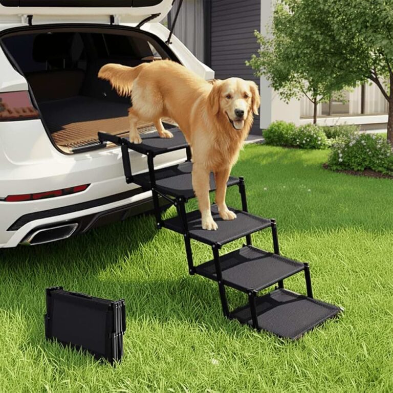 Oiilores Foldable Dog Stairs